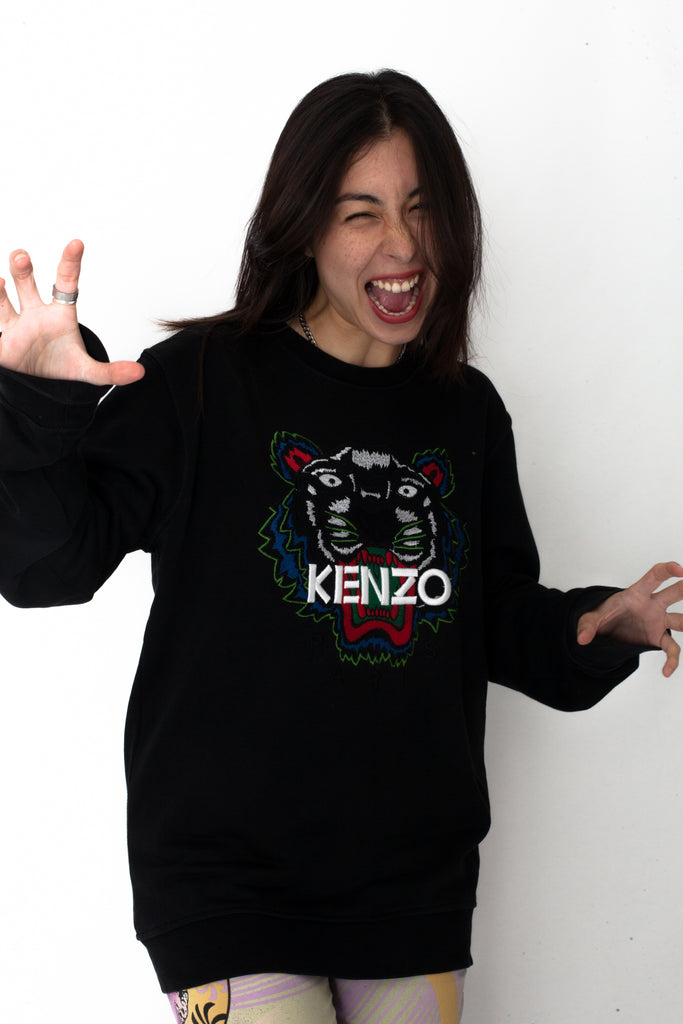 Kenzo jumper best sale black and silver