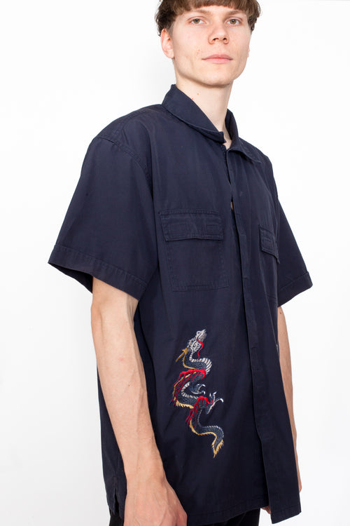 Vintage 90s Dragon Embroidery Shirt