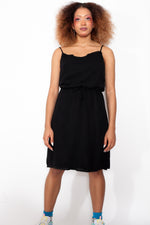 Vintage 90s Black Chiffon Dress