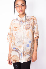 Vintage 90s Roman Print Shirt