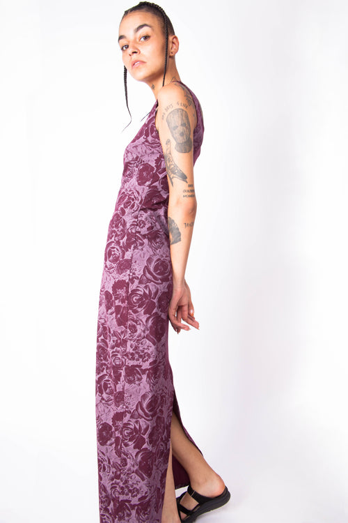 Vintage 90s Y2K Roses Maxi Dress