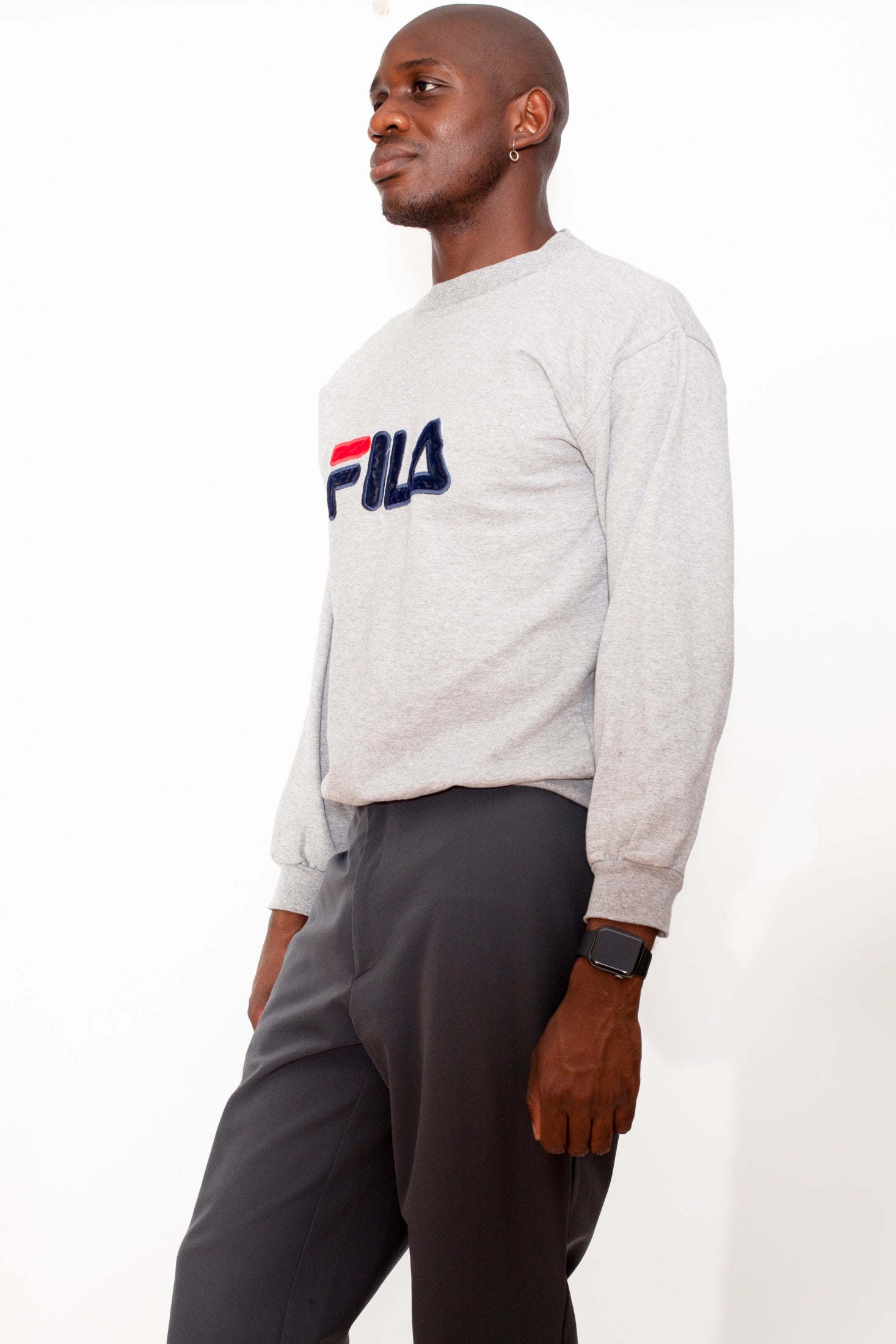 Wreedheid gevoeligheid etiket Vintage 90s Fila Big Logo Grey Sweatshirt – Not Too Sweet