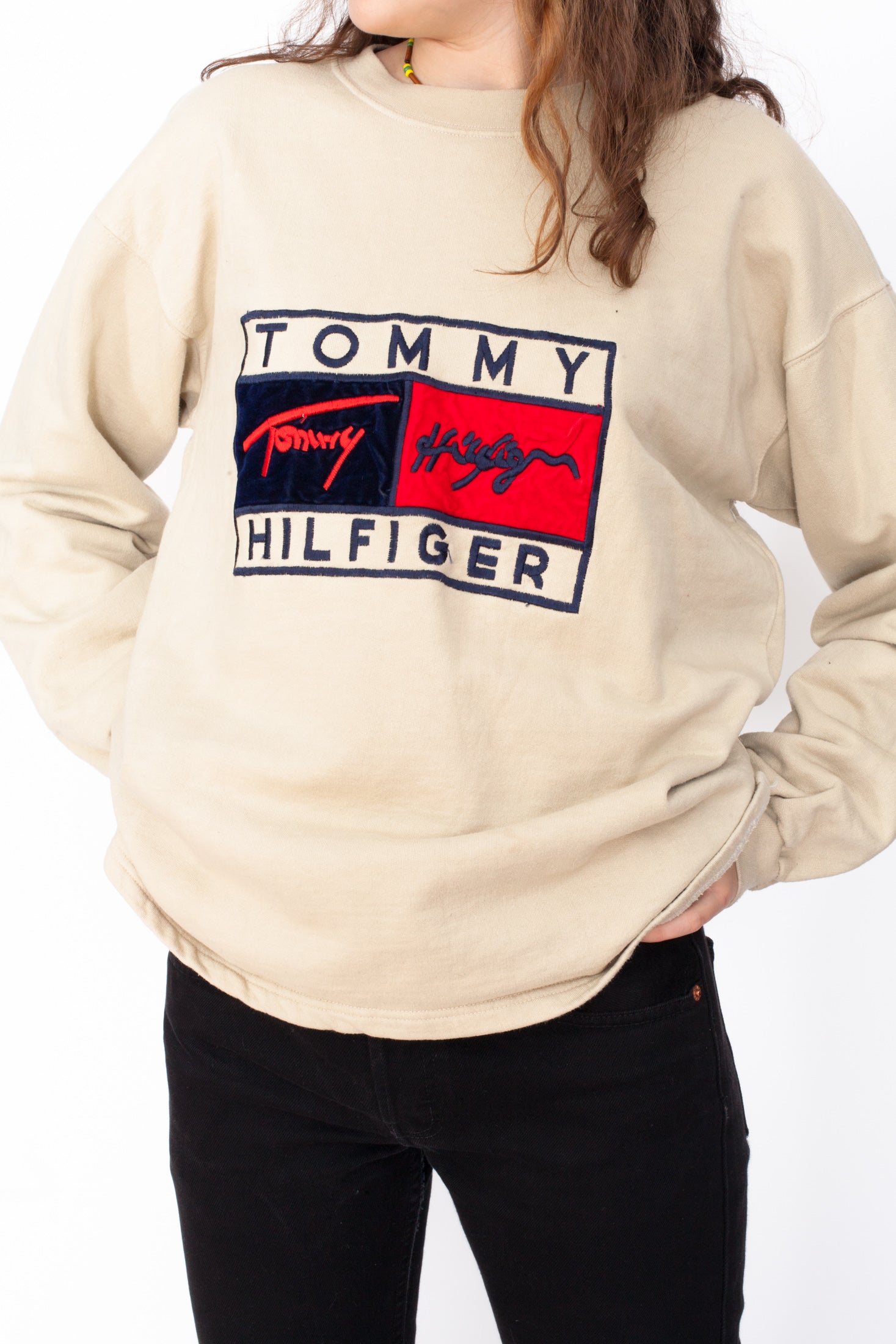 Tentacle chikane største RARE Vintage 90s Tommy Hilfiger Big Logo Sweatshirt – Not Too Sweet