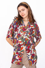 Vintage 90s Floral Pattern Shirt