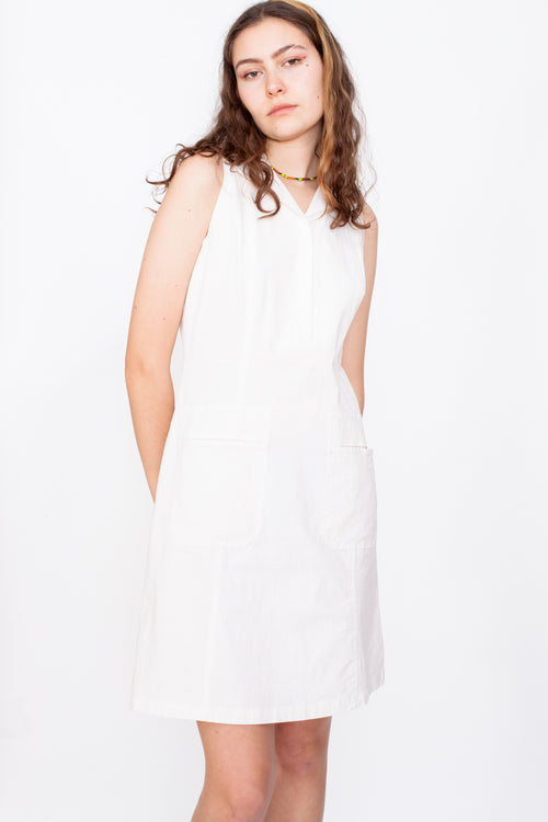 Vintage 90s White Sleeveless Dress