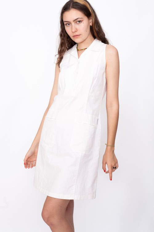 Vintage 90s White Sleeveless Dress