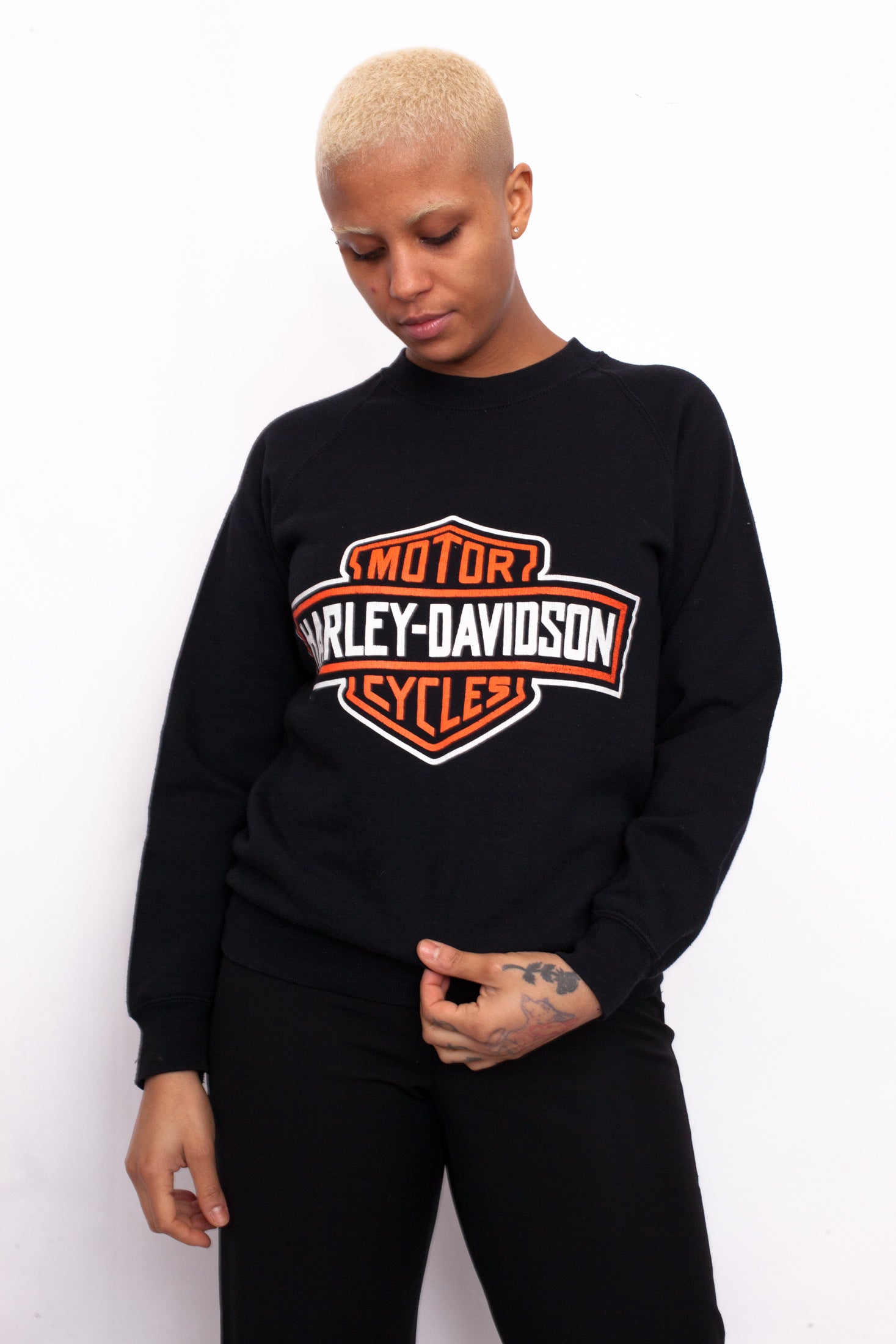 Vintage 90s Harley Davidson Big Logo Sweatshirt – Not Too Sweet