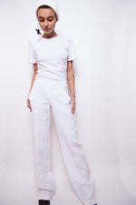 Vintage 90s Max & Co. White Linen Trousers