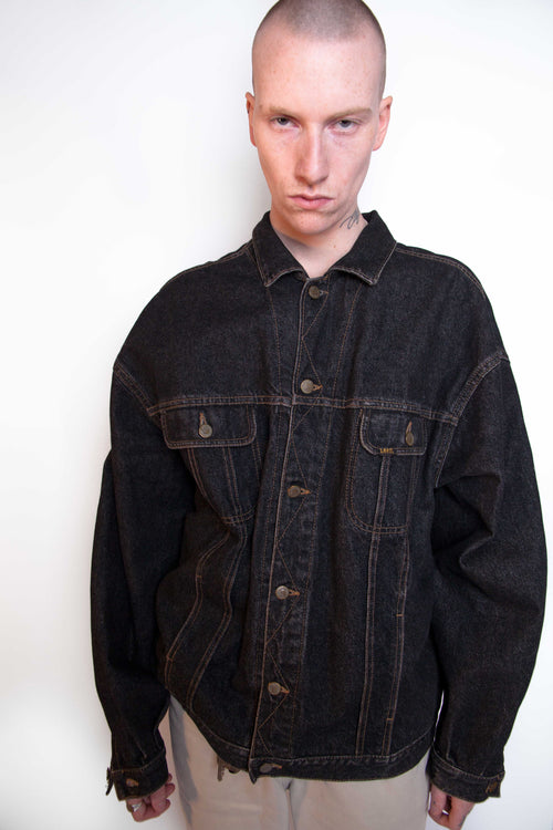 Vintage 90s Lee Black Denim Jacket